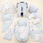 18 Piece Full Set - Double Sided  - Mavi Muslin - Mavi Kedi