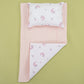 Double Sided Changing Pad and Pillow - Bebe Pembe Petek - Pembe Ay