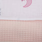 Double Sided Pique Blanket - Bebe Pembe Petek - Pembe Ay