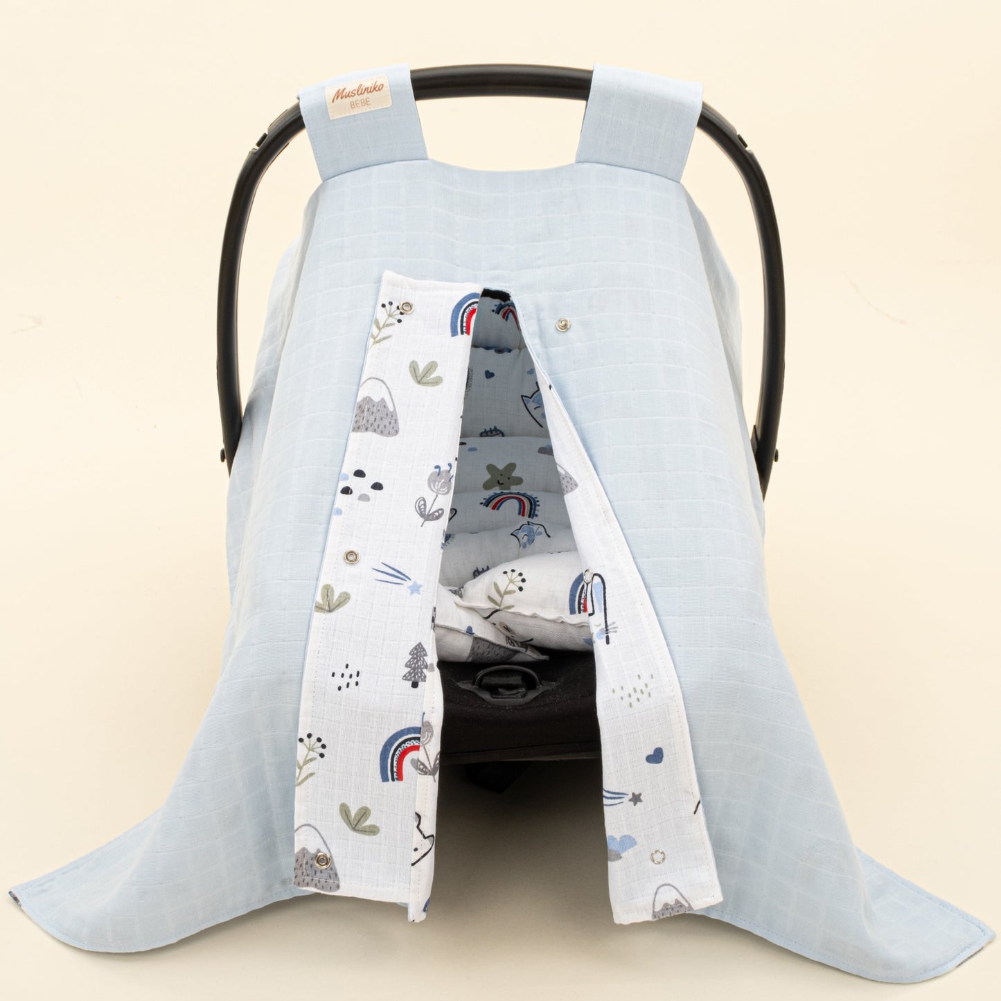 Stroller Cover Set - Double Side - Mavi Muslin - Mavi Kedi