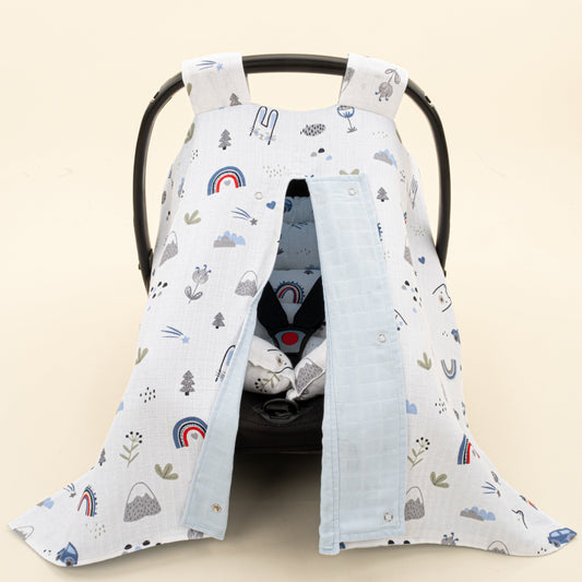 Stroller Cover Set - Double Side - Mavi Muslin - Mavi Kedi