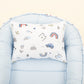 Babynest and Pillow - Çift Taraflı - Mavi Muslin - Mavi Kedi