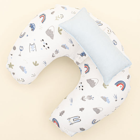 Double Sided Breastfeeding Pillow - Mavi Muslin - Mavi Kedi