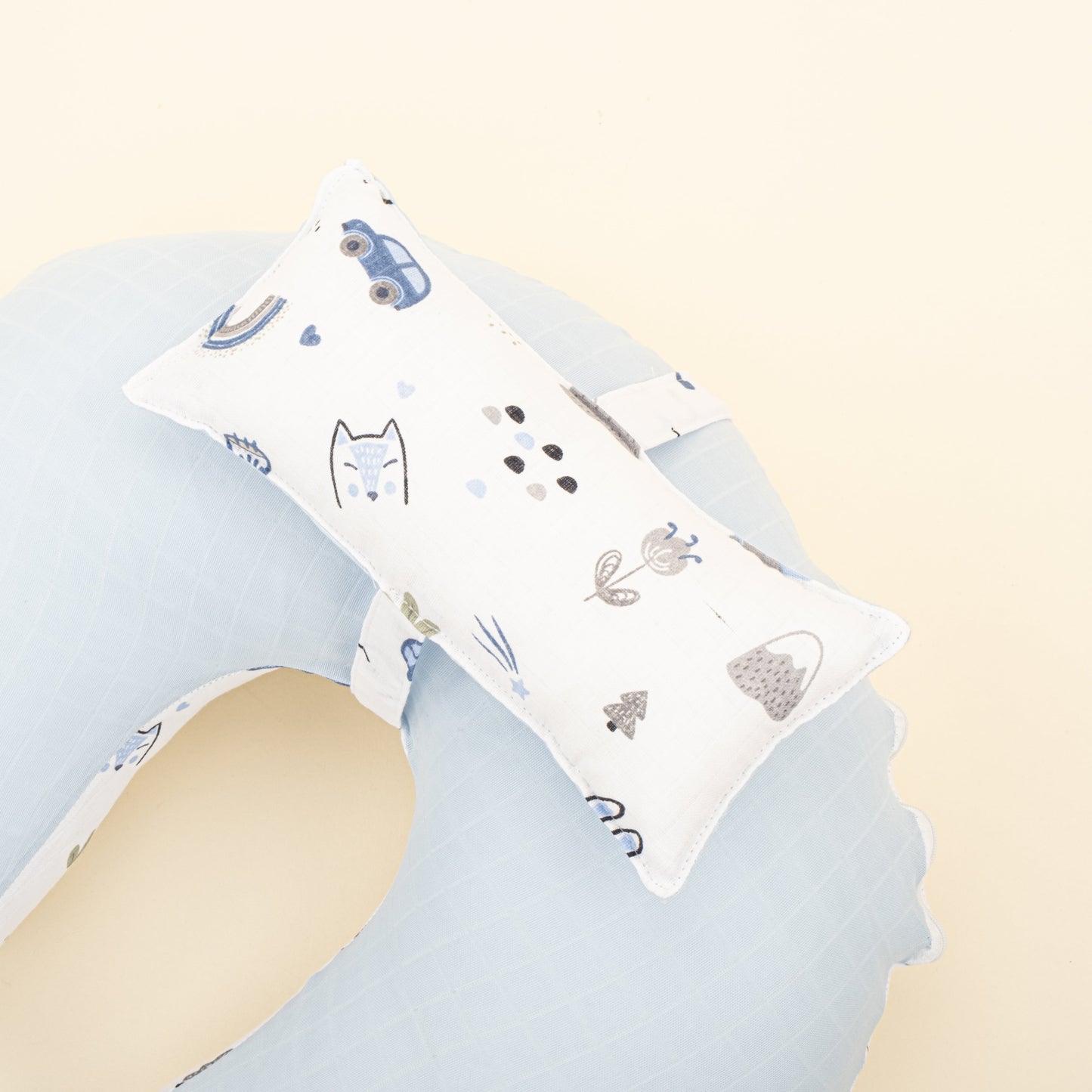 Double Sided Breastfeeding Pillow - Mavi Muslin - Mavi Kedi