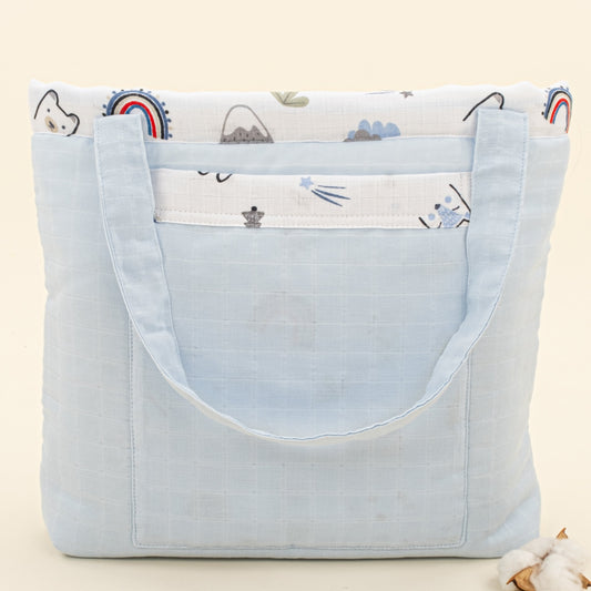 Baby Care Bag - Mavi Muslin - Mavi Kedi