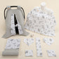 9 Piece - Newborn Sets - Double Sided - Winter - Gri Petek - Kaplan