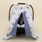 Stroller Cover Set - Double Side - İndigo Muslin - Mavi Gemili