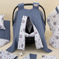 11 Piece - Newborn Sets - Double Sided - Seasonal - İndigo Muslin - Mavi Gemili