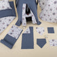 11 Piece - Newborn Sets - Double Sided - Seasonal - İndigo Muslin - Mavi Gemili