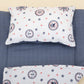 Double Sided Changing Pad and Pillow - İndigo Muslin - Mavi Gemili