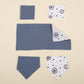 11 Piece - Newborn Sets - Double Sided - Seasonal - İndigo Muslin - Mavi Gemili