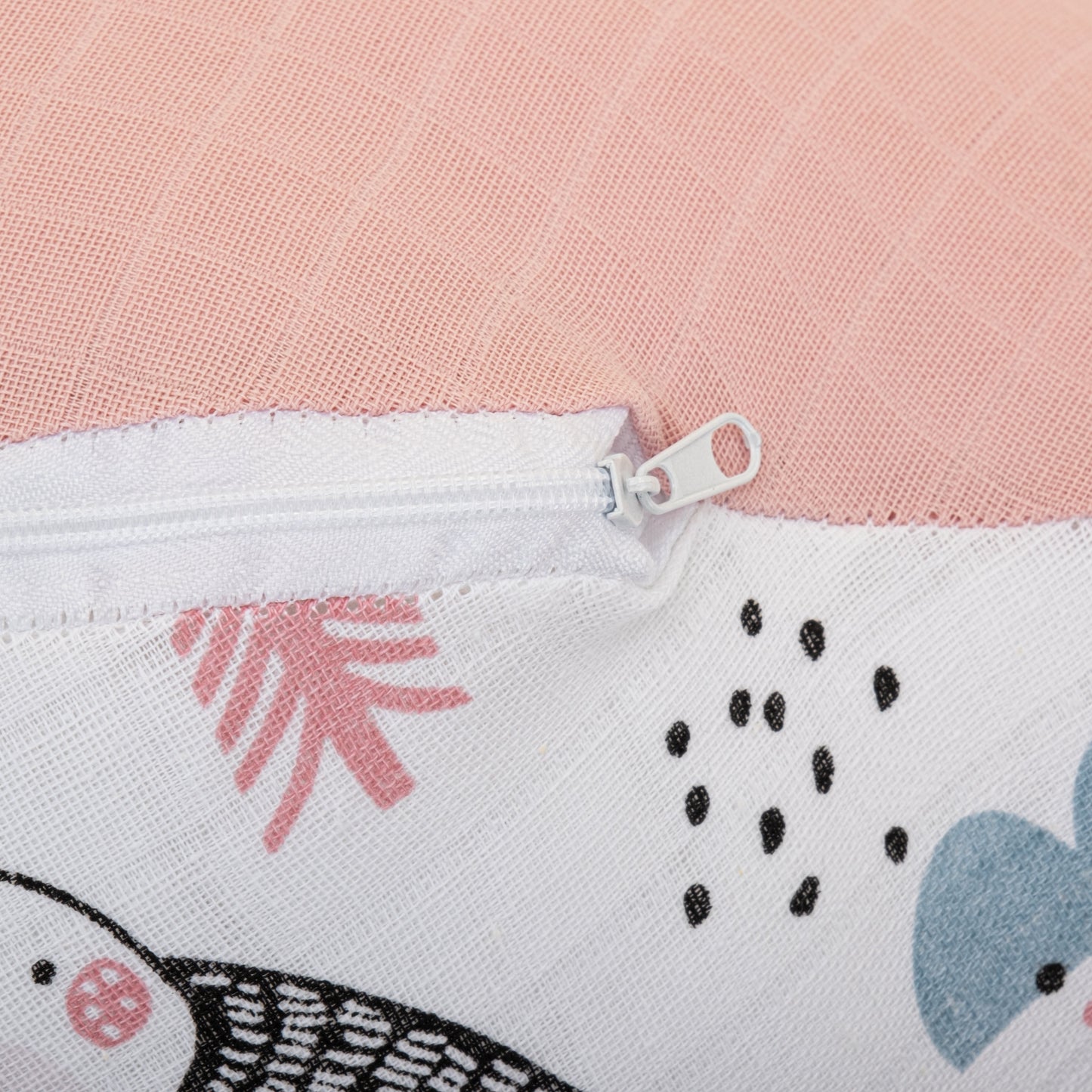 Double Sided Breastfeeding Pillow - Pudra Muslin - Tilki