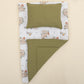 Double Sided Changing Pad and Pillow - Koyu Fıstık Yeşili Müslin - Koala