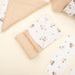 11 Piece - Newborn Sets - Double Sided - Winter - Bej Petek - Kahverengi Arabalar