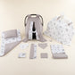 11 Piece - Newborn Sets - Double Sided - Winter - Gri Saten - Kaplan