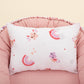 Babynest and Pillow - Çift Taraflı - Pudra Muslin - Pembe Gökkuşağı