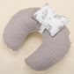 Double Sided Breastfeeding Pillow - Gri Saten - Kaplan