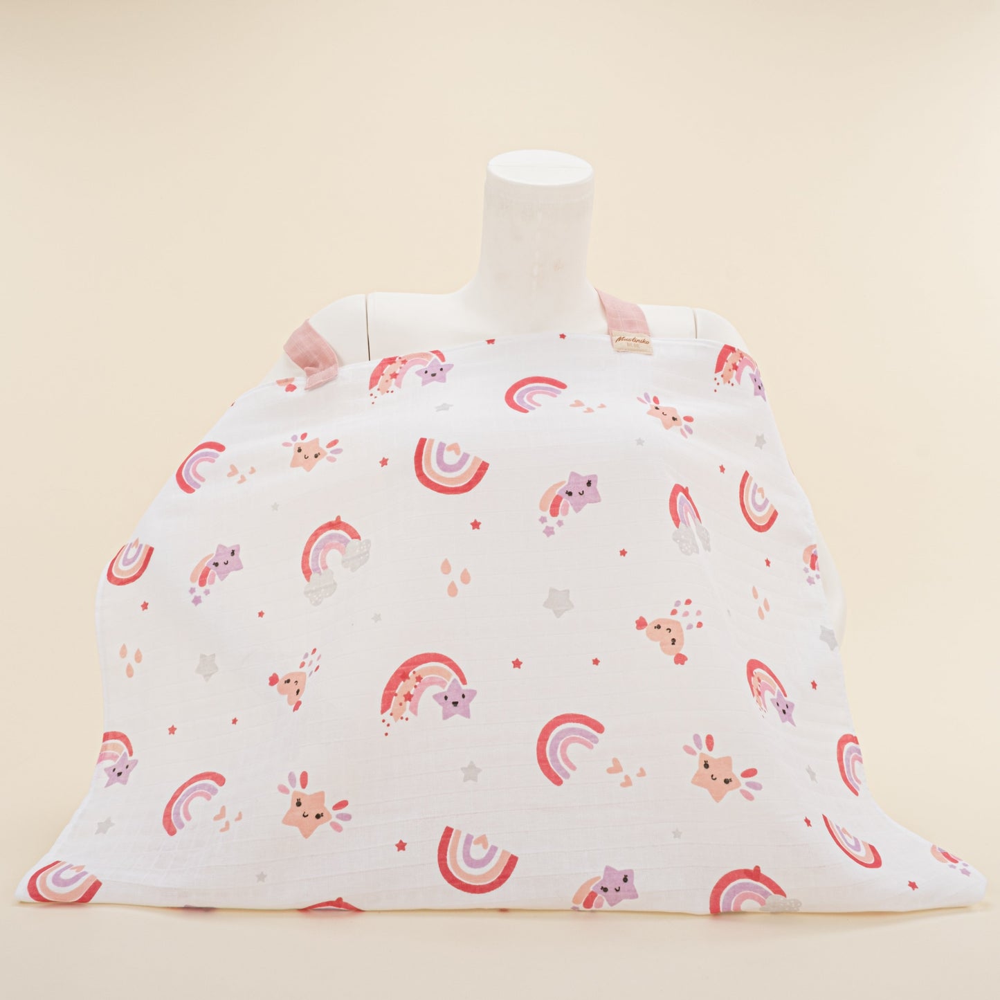 Breastfeeding Bib - Pembe Gökkuşağı