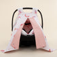 Stroller Cover Set - Double Side - Pudra Muslin - Pembe Gökkuşağı