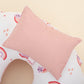 Double Sided Breastfeeding Pillow - Pudra Muslin - Pembe Gökkuşağı