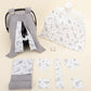 9 Piece - Newborn Sets - Double Sided - Winter - Gri Waffle - Kaplan