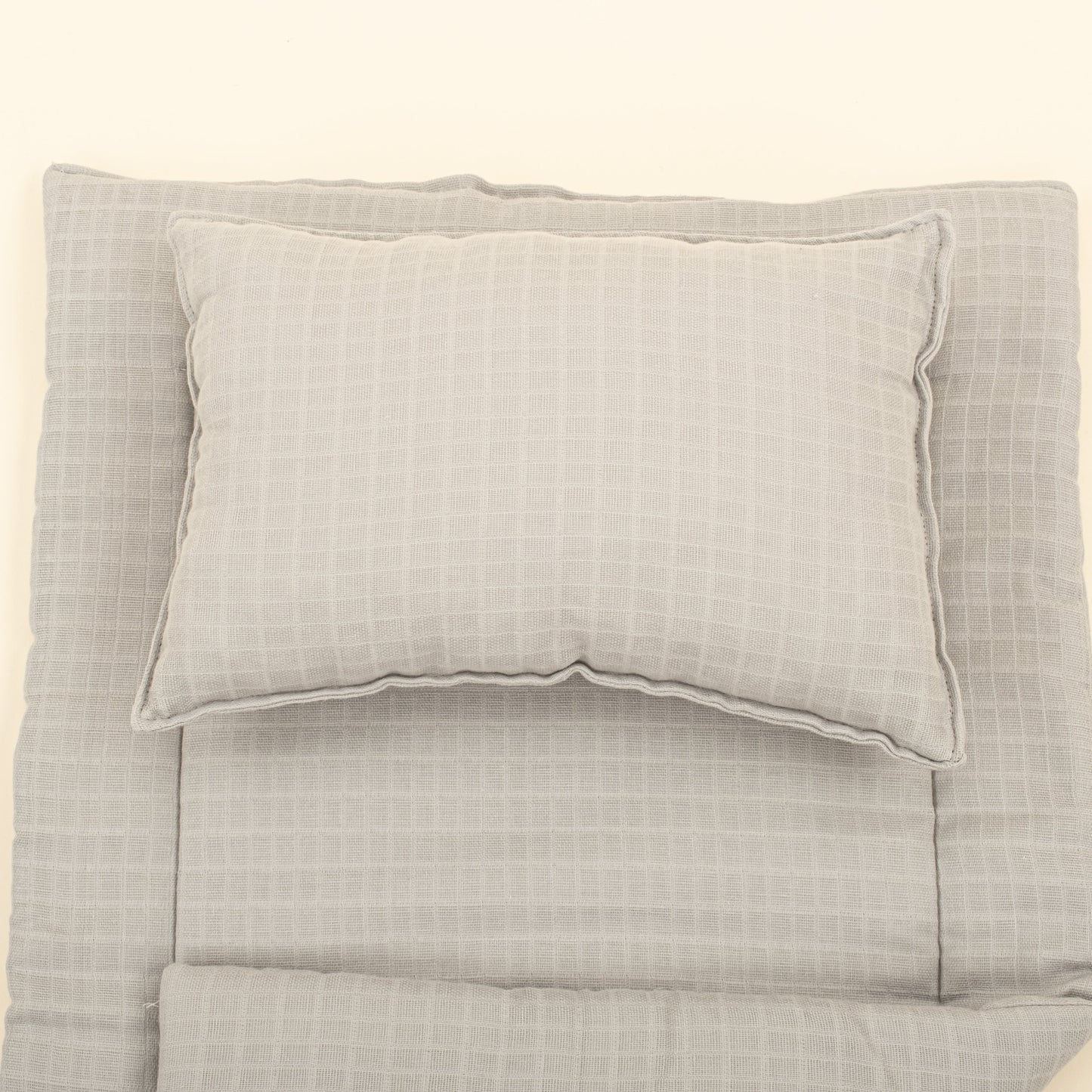 Double Sided Changing Pad and Pillow - Açık Gri Muslin