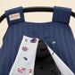 Stroller Cover Set - Double Side - Lacivert Saten - Bahriyeli