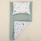 Double Sided Changing Pad and Pillow - Yeşil Petek - Kuş