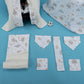 9 Piece - Newborn Sets - Double Sided - Winter - Krem Waffle - Yeşil Gökkuşağı