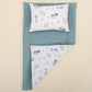 Double Sided Changing Pad and Pillow -  Petrol Mavisi Petek - Mavi Canlılar