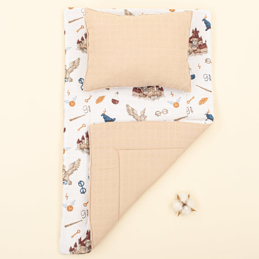 Double Sided Changing Pad and Pillow - Kumsal Beji Muslin - Harry