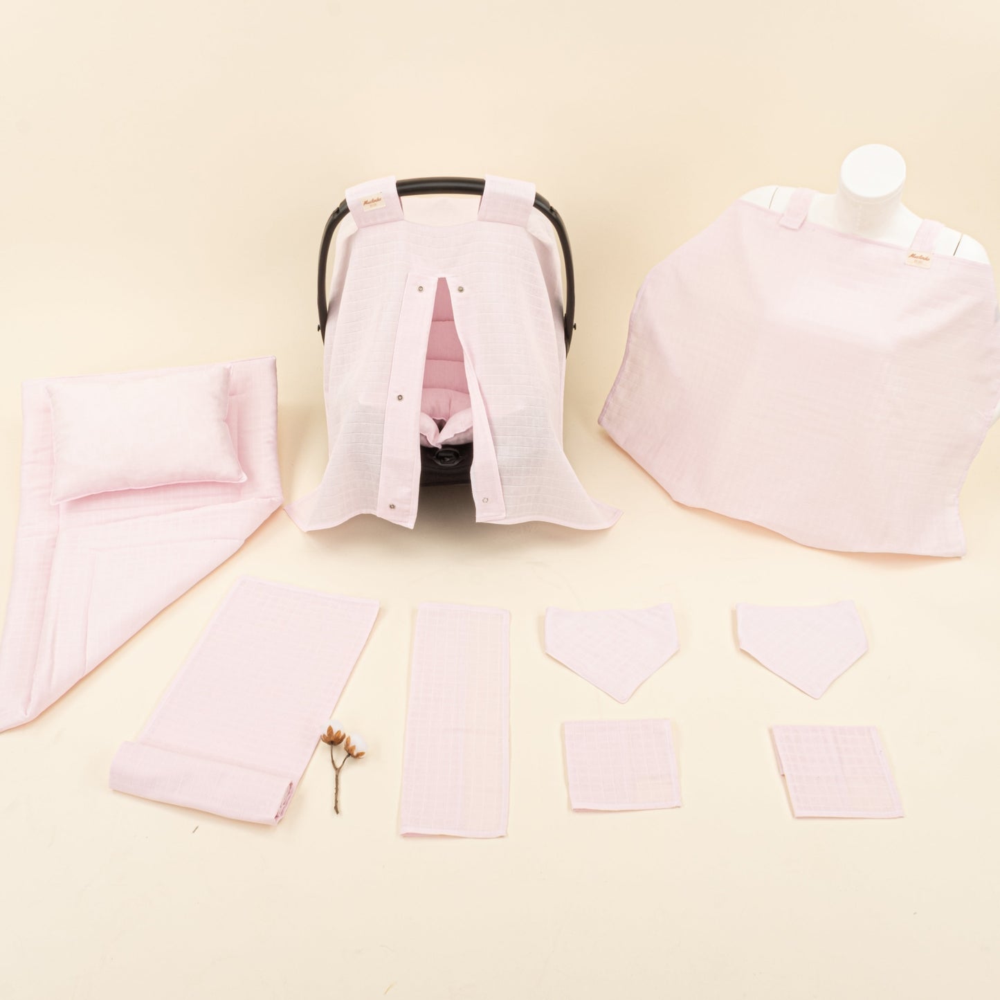 11 Piece - Newborn Sets - Summery - Bebe Pembe Muslin