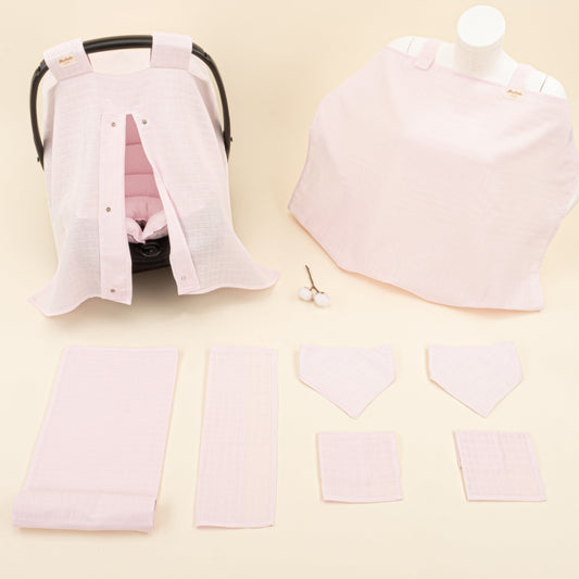 9 Piece - Newborn Sets - Summery - Bebe Pembe Muslin