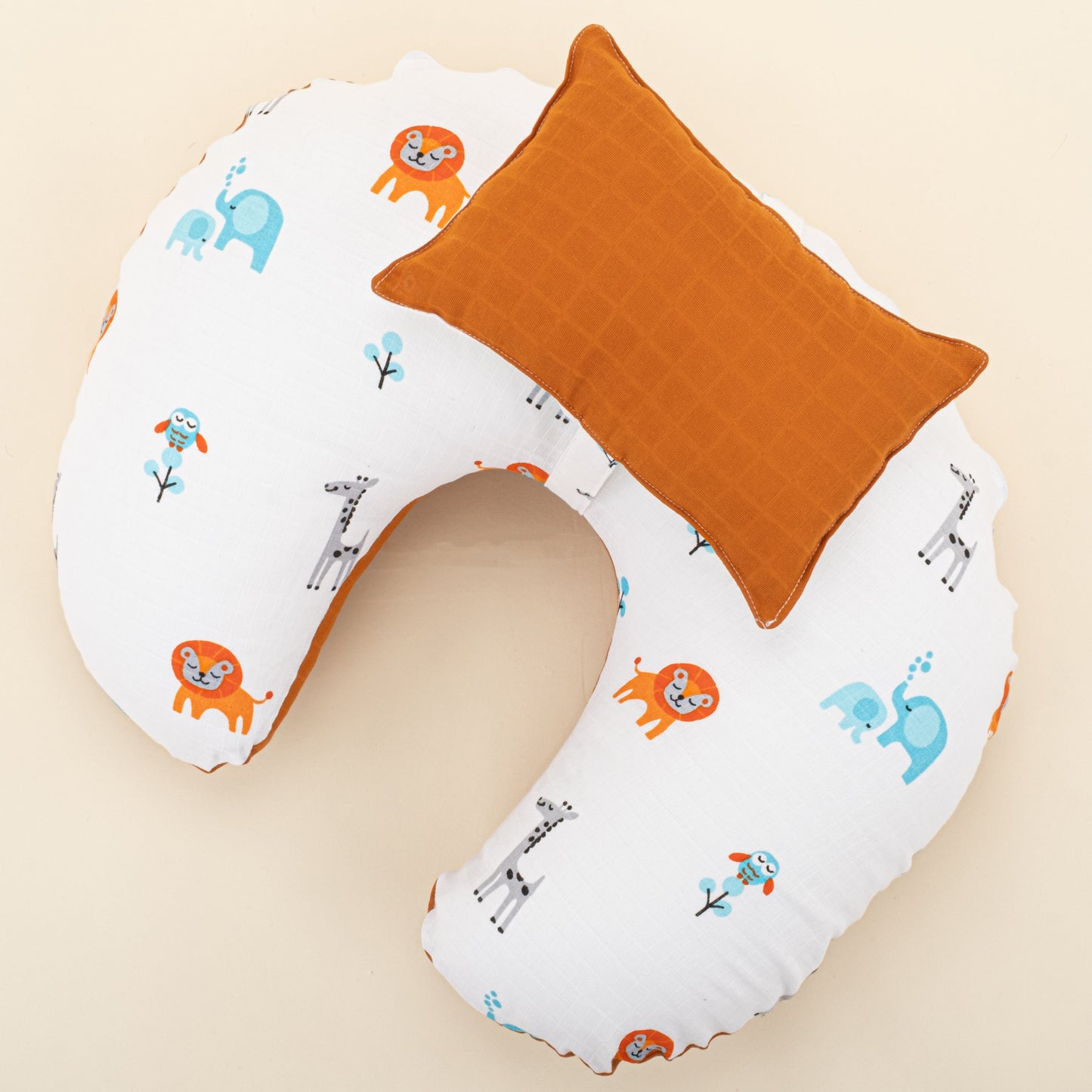 Double Sided Breastfeeding Pillow - Kiremit Muslin - Fil