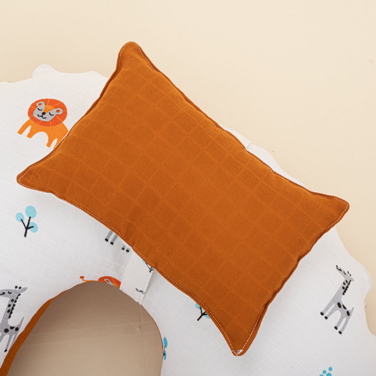 Double Sided Breastfeeding Pillow - Kiremit Muslin - Fil