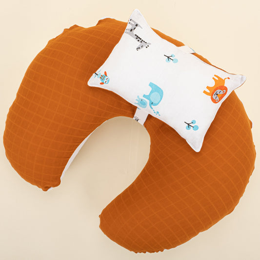 Double Sided Breastfeeding Pillow - Kiremit Muslin - Fil