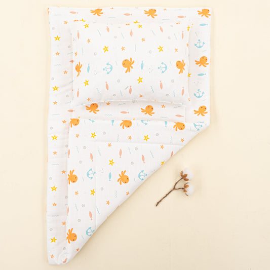 Double Sided Changing Pad and Pillow  - Ahtapot