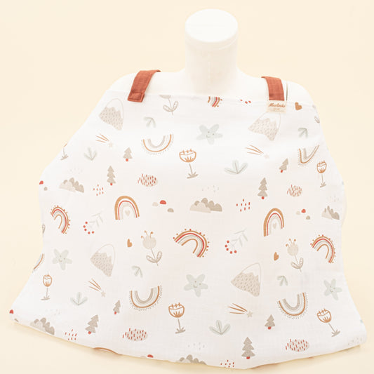 Breastfeeding Bib - Kahverengi Gökkuşağı