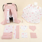 9 Piece - Newborn Sets - Double Sided - Seasonal - Pudra Muslin - Pembe Bulut