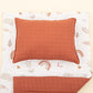 Double Sided Changing Pad and Pillow - Koyu Kiremit Muslin - Kahverengi Gökkuşağı