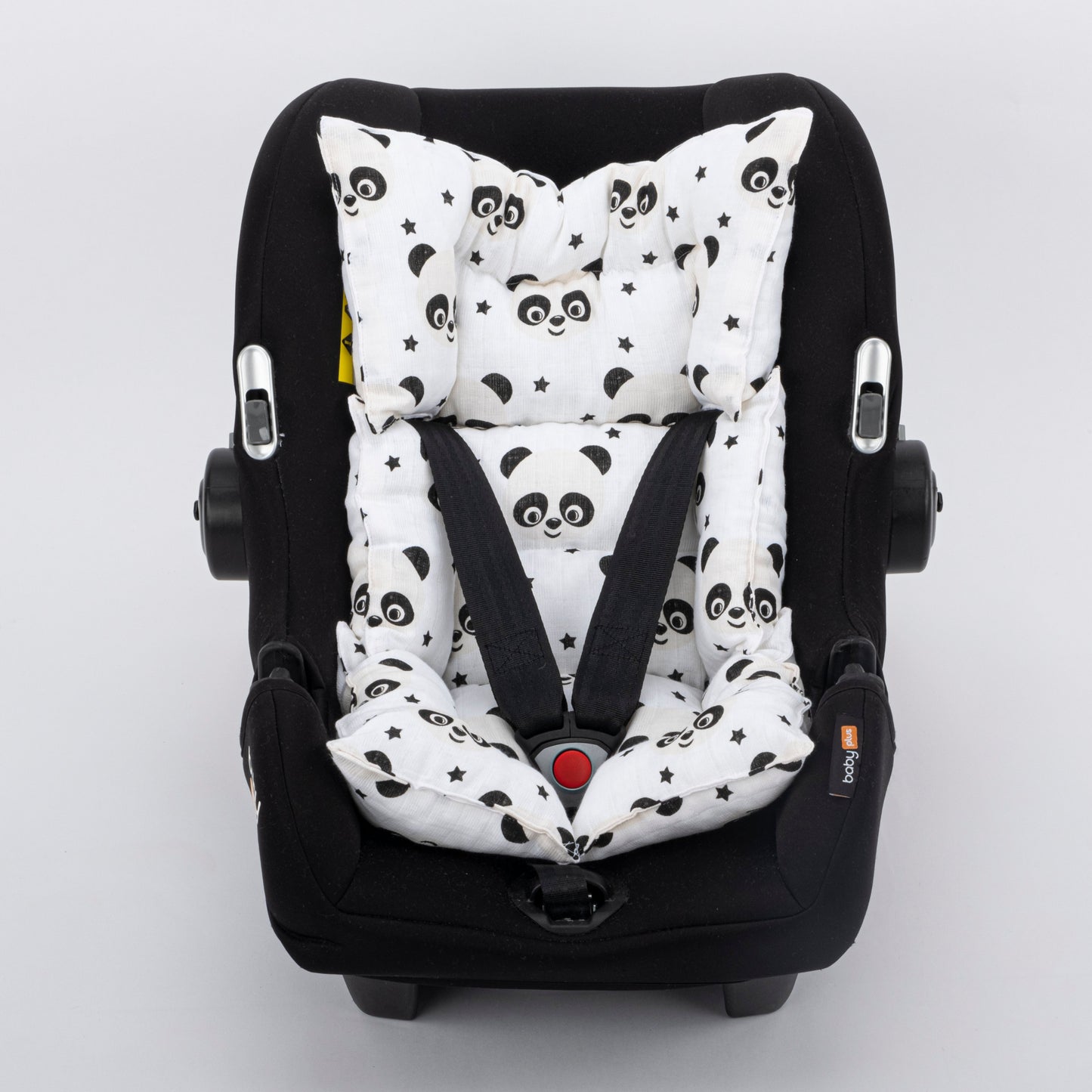 Stroller Cover Set - Double Side  - Krem Örgü - Panda