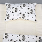 Double Sided Changing Pad and Pillow - Krem Muslin - Panda