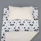 Double Sided Changing Pad and Pillow - Krem Muslin - Panda