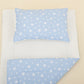 Double Sided Changing Pad and Pillow - Krem Muslin - Mavi Minik Yıldızlar