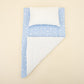 Double Sided Changing Pad and Pillow - Krem Muslin - Mavi Minik Yıldızlar