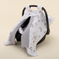 Stroller Cover Set - Double Side - Gri Muslin - Pastel Gökkuşağı