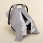 Stroller Cover Set - Double Side - Gri Muslin - Pastel Gökkuşağı