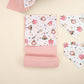 9 Piece - Newborn Sets - Double Sided - Winter - Pembe Petek - Pembe Ayıcıklar