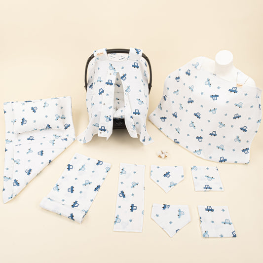 11 Piece - Newborn Sets - Summery - Mavi Arabalar