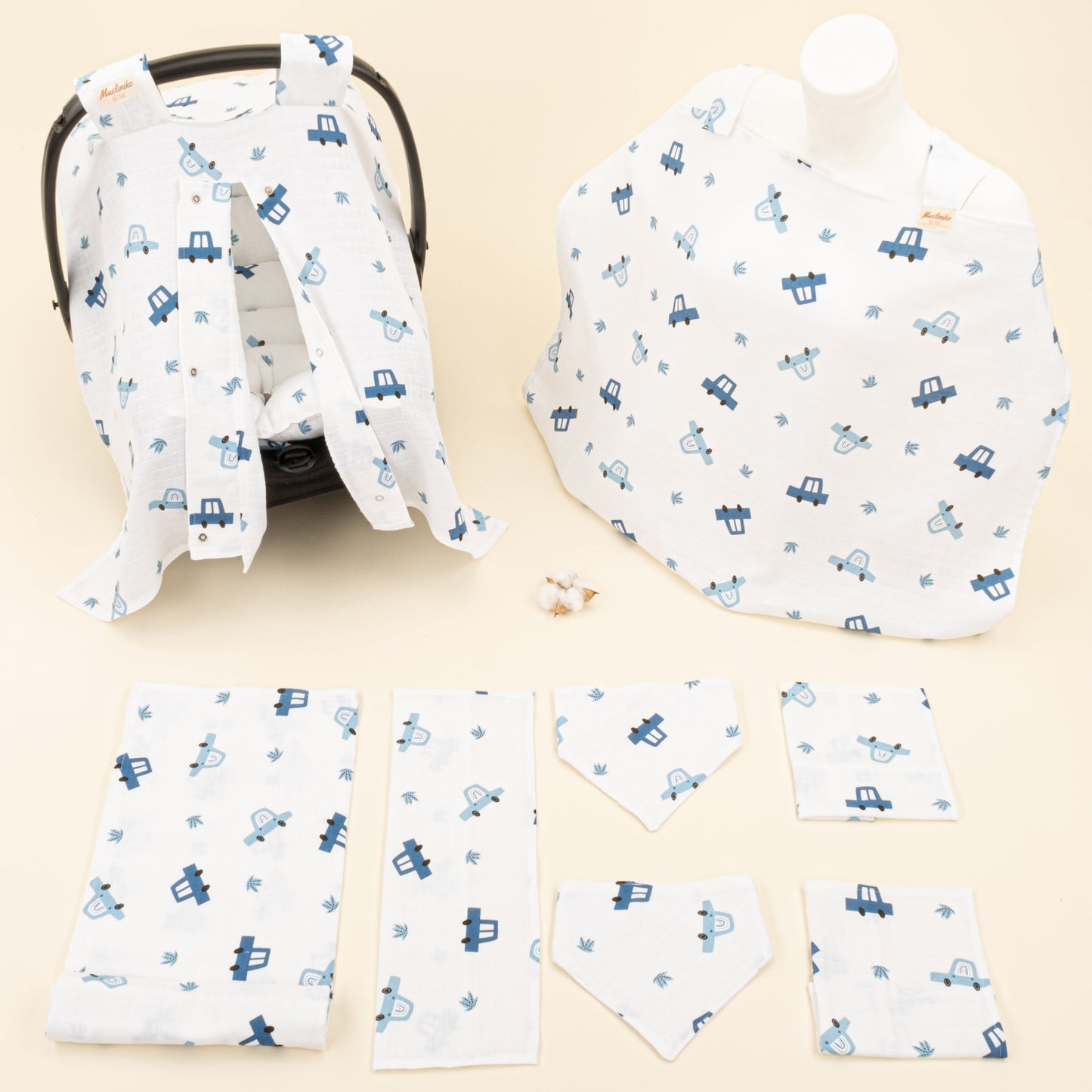 9 Piece - Newborn Sets - Summery - Mavi Arabalar